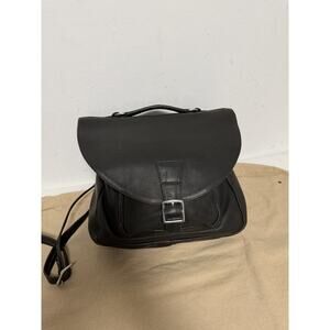 Messenger Bag Mens Medium  Calf  Leather Flap Crossbody Buckle Business Satchel